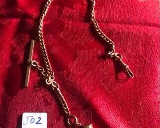 Antique 14k gold filled watch chain
