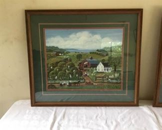 Apple Pickers MARY SINGLETON folk art