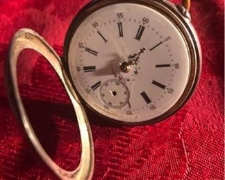 Cylindre 8 rubies pocket watch