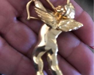 Gold plated Cupid pin
