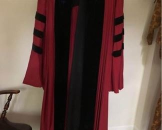 Harvard crimson doctoral gown