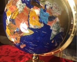 Semiprecious stone large globe