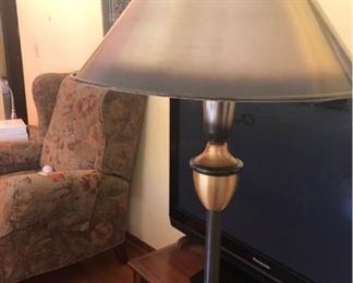 Vintage metal shade floor lamp