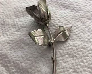 Vintage rosebud pin