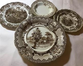 Antique Sepia Tone Brown Plates https://ctbids.com/#!/description/share/293868