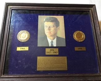 JFK Commerative Coin Set Plaque https://ctbids.com/#!/description/share/295863