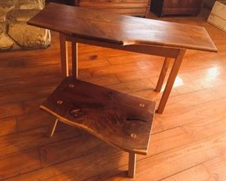 Small Live Edge Table and Bench https://ctbids.com/#!/description/share/298018