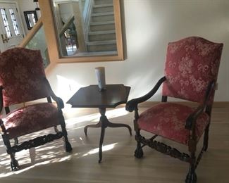 Antique chairs and table