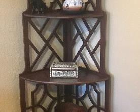 antique mahogany curio