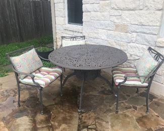 Iron patio table 