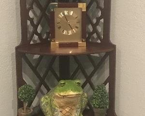 Mahogany corner curio