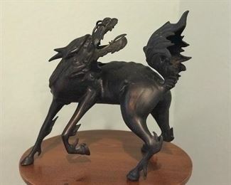 Large iron Japanese incense burner