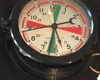 Old Chelsea Clock Co USA radio room operator clock 