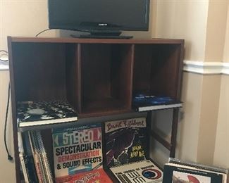 Walnut console shelf 