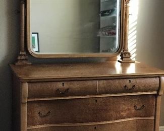 Birds eye maple antique dresser