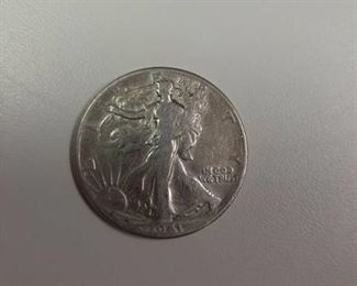 1941 Walking Liberty silver half dollar