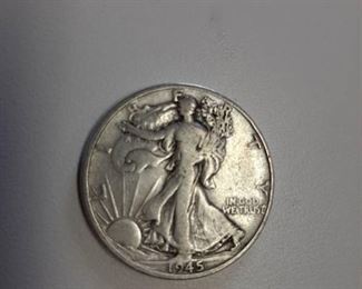 1945-D Walking Liberty silver half dollar