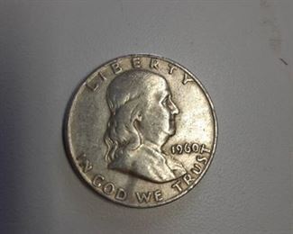 1960-D Franklin silver half dollar