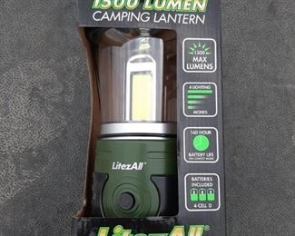 Litezall 1500 Lumen Camping Lantern & 4 Lighting Modes Batteries Incl.
