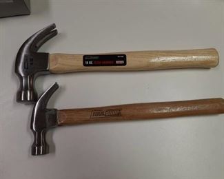 (2) Tool Shop Curved Claw Hammers - 16oz and 7oz