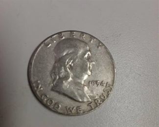 1954 Franklin silver half dollar
