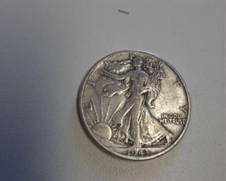 1943 Walking Liberty silver half dollar