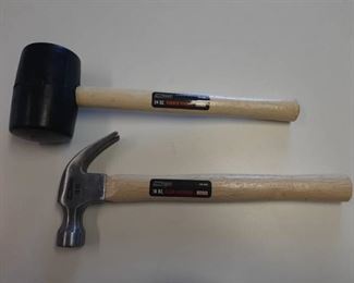 Tool Shop 24 Oz Rubber Mallet and 16 Oz Claw Hammer