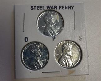 1943 steel war pennies P-D-S mint marks
