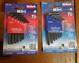 two packages of hex Keys - metric and SAE