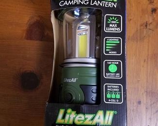 Emergency Litezall 1500 Lumen Camping Lantern & 4 Lighting Modes Batteries Incl.