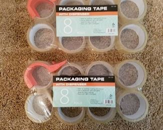 (2 Packs) 8 Rolls/pack 1.88  X 54.6yd Packaging Tape With Dispenser