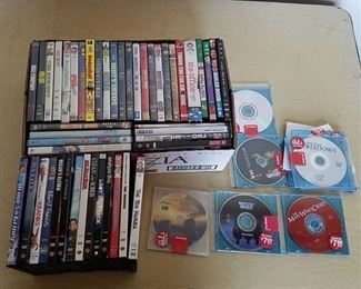 lot of assorted DVDs