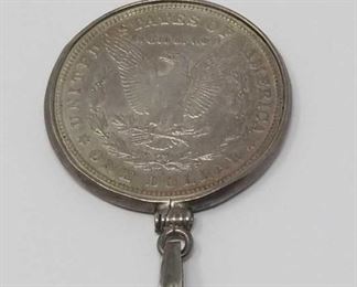1921 American silver dollar coin pendant
