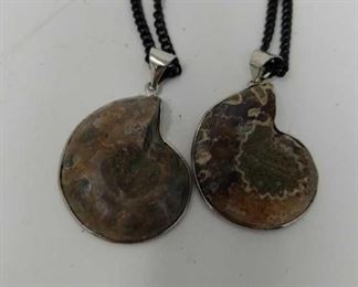2 Fossil pendant necklaces