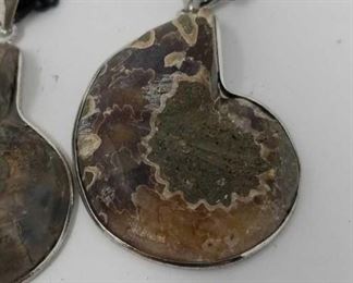 2 Fossil pendant necklaces