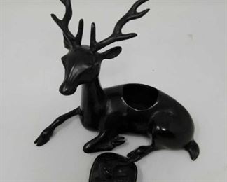 Bronze deer incense burner
