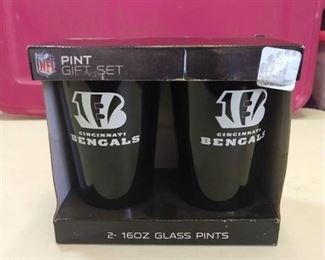 Cincinnati Bengals 2- 16 oz glass pints
