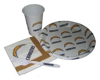 NFL San Diego Chargers Party Pack and coaster set