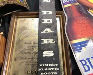 Metal advertising sign vintage