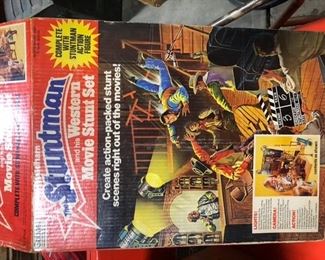 vintage toy set western stuntman