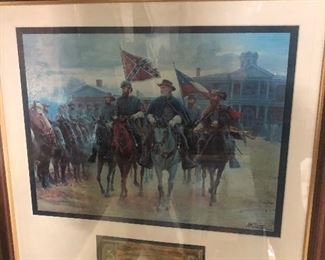 civil ware era framed art