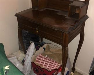 small walnut writing table