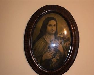 Catholic Nun antique framed art