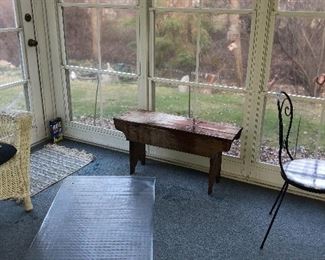 wood bench