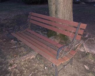 yard bench iron