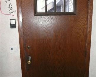 36" X 80" Oak Door with Hardware, Jamb. $110.00
