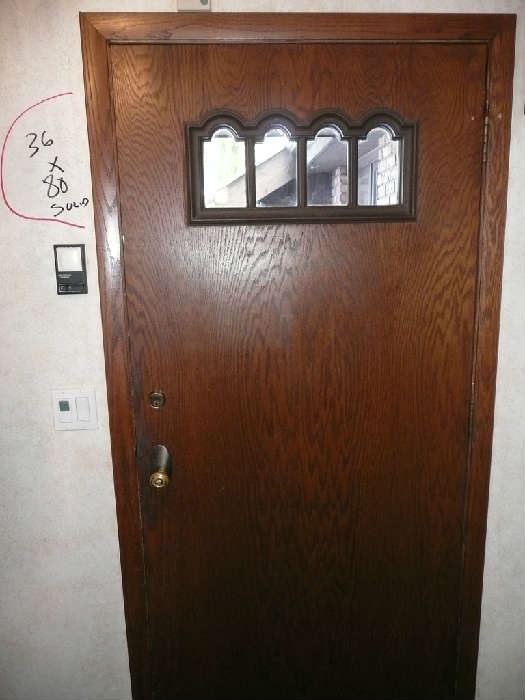 36" X 80" Oak Door with Hardware, Jamb. $110.00