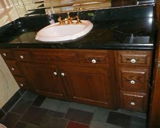 64" Oak Vanity with Top, Sink & Faucet $295.00.