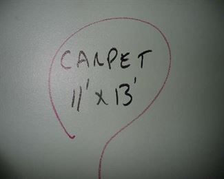 Carpet with Padding 11' X 13' $100.00