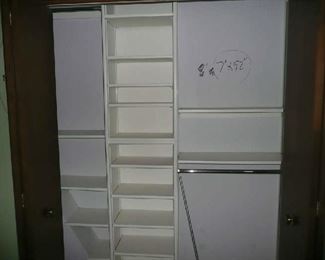 Closet Organizer 7' X 92" $45.00
